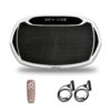 EILISON Bolt Vibration Plate Home Exercise Machine with Loop Bands for Weight Loss, Toning, and Wellness Home Workouts, 300 Pound Capacity, Silver