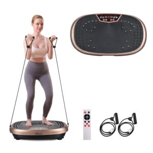 EILISON FitMax 3D XL Vibration Plate Exercise Machine - Whole Body Workout Vibration Platform w/Loop Bands - Lymphatic Drainage Machine for Weight Loss, Shaping, Wellness, Recovery