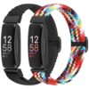 Elastic Braided Watch Band Compatible with Fitbit Inspire 3/Inspire 2/Inspire/Inspire HR/Fitbit ace 3/Ace 2, Adjustable Stretchy Strap Sport Nylon Loop Replacement Wristband for...