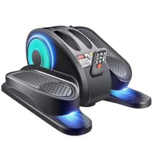 ESL Under Desk Elliptical - Portable Leg Exerciser for Seniors, Compact Seated Elliptical with Remote Control, LCD Display Electric Elliptical Trainers for Home Good Gift,...