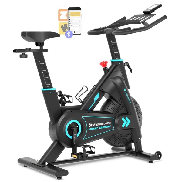 Exercise Bike, LET'S CAMP Brake Pad/Adjustable Magnetic Stationary Bike for Home,Indoor Cycling Bike with Low Noise,Heart Rate Handle and LCD Monitor,Cycle Bike with 350lbs...