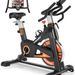 Exercise Bike, WENOKER Indoor Cycling Bike/Stationary Bike for Home, Indoor Bike with Silent Belt Drive, Heavy Flywheel and LCD Monitor for Home Gym Cardio Workout Training