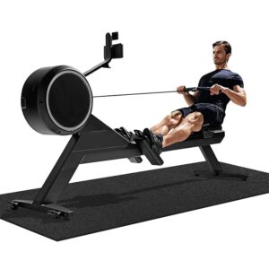 Exercise Equipment Mat 24"x68"/ 30"x60"/ 36"x78"/ 36"x96" Treadmill Mat Exercise Bike Mat for Stationary Spin Bike Trainer Elliptical Gym Workout Fitness Equipment Rower Mat for...
