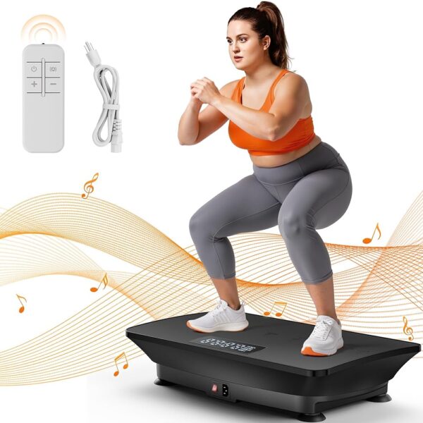 FEIERDUN Vibration Plate, Whole Body Vibration Plate Exercise Machine for Lymphatic Drainage, Home Rehab, Gyms Workout, Automatic Speed Adjustment, Weight Loss, Fat Burner,...