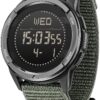 findtime Tactical Sports Watches for Men Digital Compass Pedometer Calorie Counter Watch 5ATM Waterproof Watch Military Countdown Pacer Running Watch Carbon Fiber Watch Nylon Strap