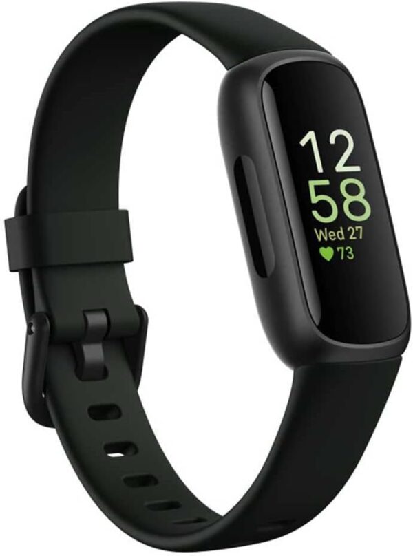 Fitbit Inspire 3 Fitness Tracker – Advanced Health Insights with Stress Management, Workout Intensity & Sleep Tracking, 24/7 Heart Rate, Includes Small and Large Classic Bands -...