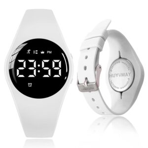 Fitness Pedometer Watch Without App, 20-Day Battery Life Rechargeable Watch, IP68 Waterproof Digital Watch with Alarm Clock Timer Steps/Distance/Calories Counter for Women &...