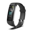 Fitness Tracker with Body Temperature Heart Rate Sleep Monitor, IP68 Waterproof, 16 Sport Modes for iPhone & Android Phones Man Women (Black)