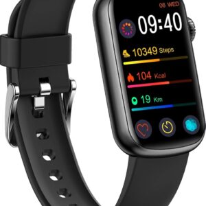 FITVII Slim Fitness Tracker with Blood Oxygen, Blood Pressure, 24/7 Heart Rate and Sleep Tracking, IP68 Waterproof Activity Trackers and Smart Watches with Step Tracker,...