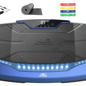 FLYBIRD 4D Vibration Plate 500 LBS Capacity, Oscillation, Linear, Pulsation Vibration Plate Exercise Machine, Triple Motors Vibration Plate for Lymphatic Drainage & Bone Density...