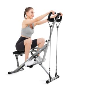 FLYBIRD Squat Machine for Home, Squat Rowing Machine for Glute Trainer, 4 Adjustable Resistance Levels, Foldable & Easy Setup, Full Body Workout Home Gym, 350 LBS Capacity