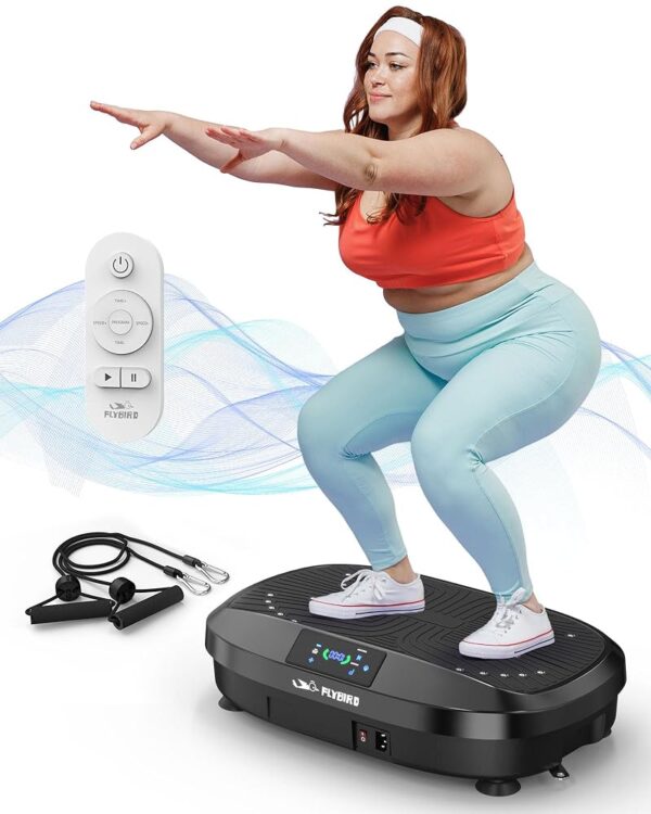 FLYBIRD Vibration Plate- 4D & Oscillation Two Types Vibration Platform, Whole Body Workout Vibration Plate Exercise Machine for Bone Density Building & Lymphatic Drainage