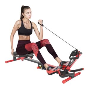 Foldable Rowing Exercise Machine,3-in-1 Function Water Rowing Machine Max 264.55LBS Weight,Adjustable Design Home Rowing Machine with LED Smart Display,Ergonomic Full Motion,for...