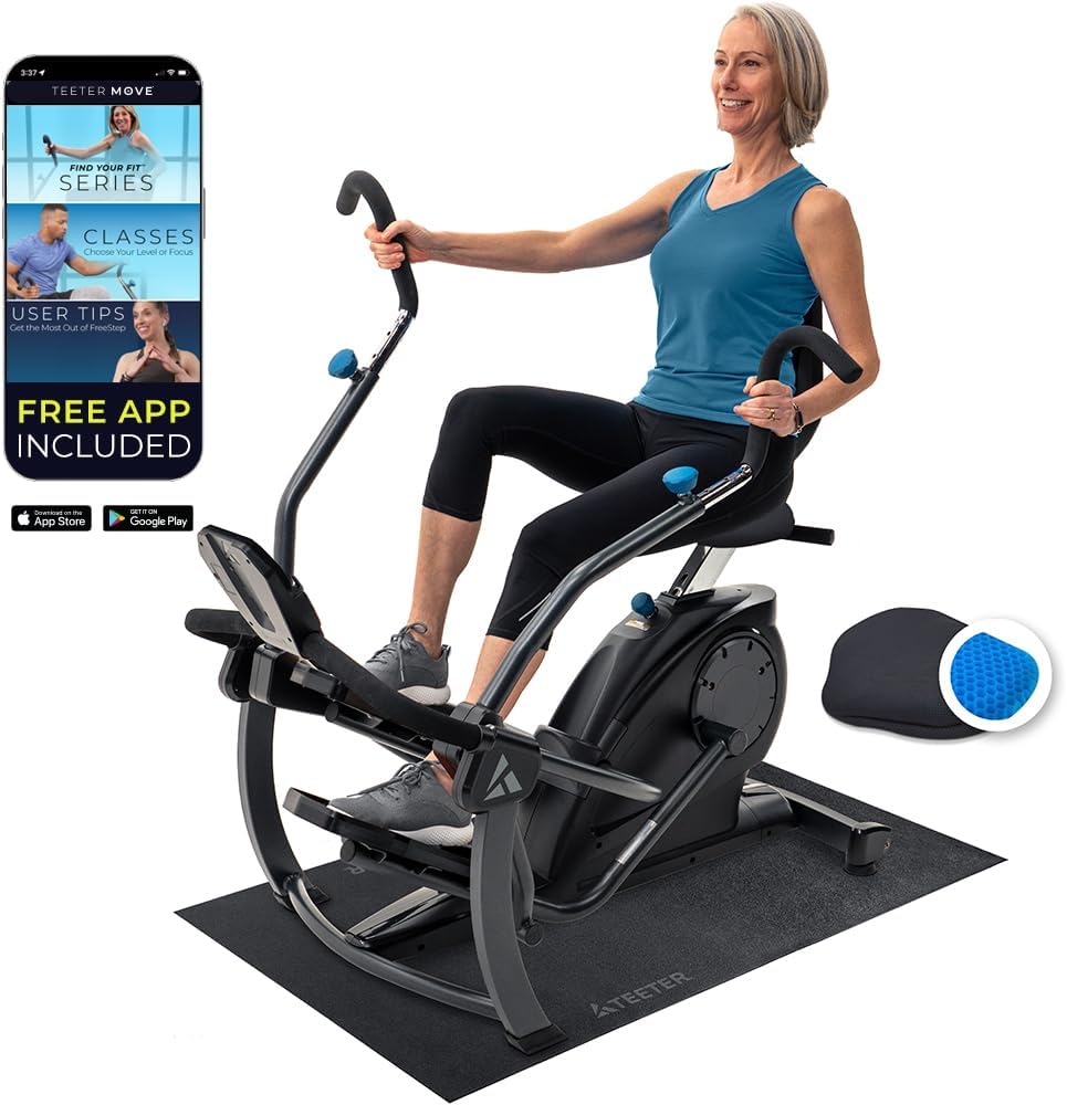 FreeStep Recumbent Cross Trainer Stepper, Zero-Impact Exercise Bike Alternative w/Patented Physical Therapy Stride, Up to 350lb, Free App w/Trainer Workouts FreeStep Recumbent Cross Trainer Stepper, Zero-Impact Exercise Bike Alternative w/Patented Physical Therapy Stride, Up to 350lb, Free App w/Trainer Workouts
