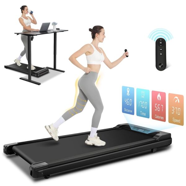 FUNMILY Walking Pad 3 in 1 Under Desk Treadmill, Lightweight Portable Walking Treadmill, Running Jogging Machine with Remote Control LED Display Treadmills for Home Office,...