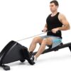 GYMAX Magnetic Rowing Machine, Foldable Rower with Digital Monitor & 10 Level Adjustable Resistance, Quiet Operated Fitness Rower for Home/Office/Apartment