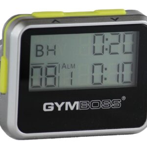 Gymboss Interval Timer and Stopwatch - Silver/Yellow Metallic Gloss