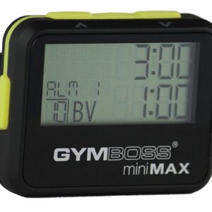 Gymboss miniMAX Interval Timer and Stopwatch - Black/Yellow SOFTCOAT