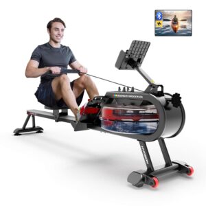 HARISON Water Rowing Machine for Home Use, Rower Machine for Home Workout with Tablet Holder and Comfortable Seat, 350LBS Weight Capacity