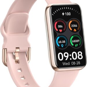 Health Fitness Tracker 2024 with 24/7 Heart Rate, Blood Oxygen, Blood Pressure, Sleep Tracker, IP68 Waterproof Activity Trackers with Step Tracker, Pedometer (S & L Bands Included)