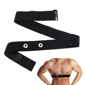 Heart Rate Monitor Chest Band for Polar H10 H9 H7, Adjustable Waterproof Soft Replacement Chest Strap Compatible with Polar Wearlin Garmin Dual Running HRM (Black Length...