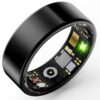 HitTopss Smart Ring, Fitness Tracking Smart Ring with Calories/Heart Rate/Blood Oxygen/Sleep Monitoring, IP68 Waterproof, No APP Subscription (Black, 8#)