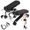 Home Exercise Steppers, Mini Steppers with Resistance Bands, Stair Steppers with Weight Loading, Super Quiet Hydraulic Fitness Stepper with LED Monitor for Home Workout