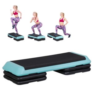 HomGarden 28.15" & 43" Adjustable Workout Aerobic Stepper in Fitness & Exercise Step Platform Trainer Stepper