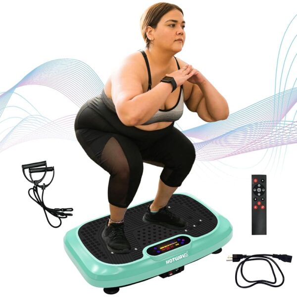 HOTWAVE Vibration Plate Exercise Machine for Lymphatic Drainage, Power Vibrating Plates Platform for Weight Loss - Whole Body Waver Shaker Vibration Plate Machine Home Gym...