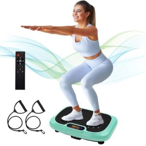 HOTWAVE Vibration Plate Exercise Machine, Power Waver Vibrate Fitness Platform Vibration Plate for Lymphatic Drainage,Weight Loss Shaping Toning &Relaxing Muscles at Home Gym
