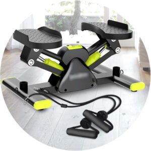 Household Silent Stepper in-situ Mountaineering Pedal Machine Stepping On Stovepipe Small Fitness Equipment (Color : Green, Size : 50 * 32 * 22cm)
