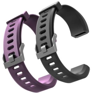 ID115plus hr Very Fit Pro Bands Replacement Strap for Veryfitpro ID115plus HR Letscom Fitness Tracker Bands, Lintelek Fitness Tracker Bands, Letsfit Replacement Bands Purple and...