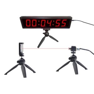 Indoor Wired Laser Timer for Training,LED Stopwatch Race Clock,Racing Timer,Skating Track and Field Running for Sprints Bike Motorcycle