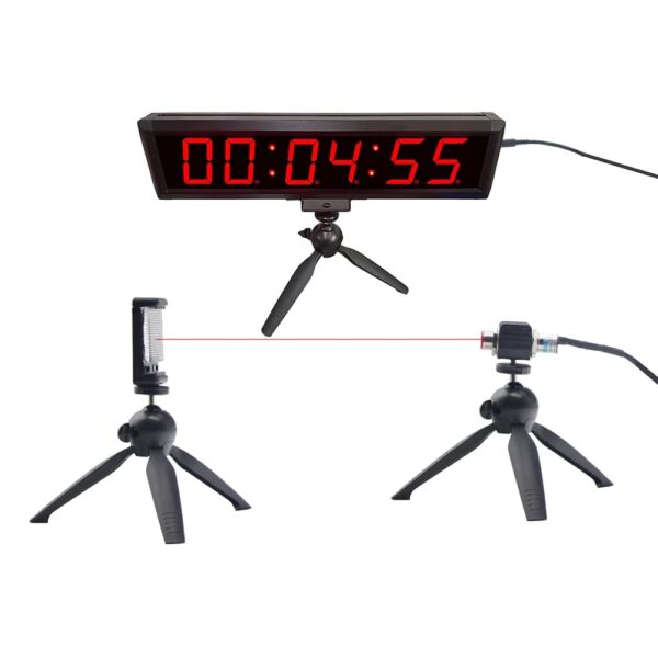 Indoor Wired Laser Timer for Training,LED Stopwatch Race Clock,Racing Timer,Skating Track and Field Running for Sprints Bike Motorcycle