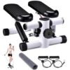 JUMPMKT Steppers for Exercise at Home,Adjustable Height Mini Stepper with Resistance Bands,Hydraulic Fitness Stair Stepper with LCD Monitor, Exercise Equipment for Full Body...