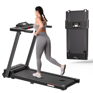 Juturna Portable Folding Treadmill, 3.0 HP Foldable Compact Treadmill for Home Office with 300 LBS Capacity, Walking Running Exercise Treadmill with LED Display