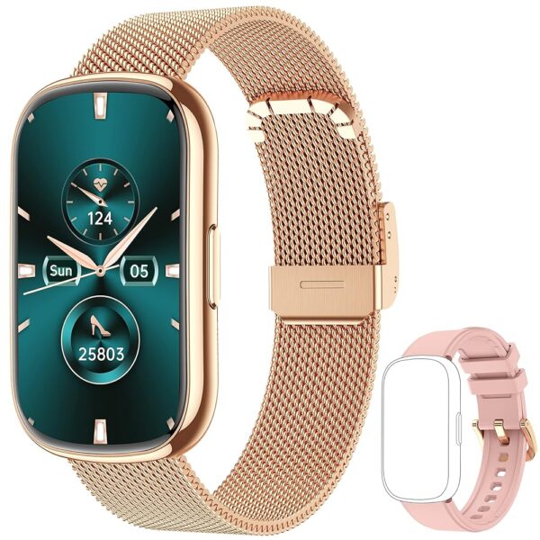 KALINCO Slim Fitness Tracker, Smart Watch with Heart Rate, Blood Oxygen, Blood Pressure and Sleep Monitor, Activity Tracker Pedometer, Calories Step Counter for Women Men, 2...
