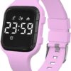 Kids Fitness Pedometer Watch Without App/Bluetooth,LED Sports Watch with Timer Calories/Distance/Step Counter,2 Alarm Clocks,21 Days Battery Life Rechargeable Digital Watch for...