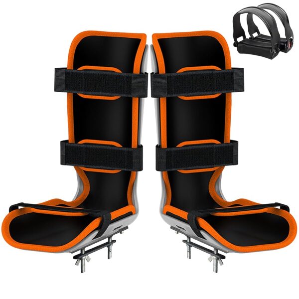Leg Support for Motorized Pedal Exerciser and Electric Mini Exercise Bike,Universal Soft Splint and Pedals 1 Pair Each,Gray