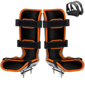 Leg Support for Motorized Pedal Exerciser and Electric Mini Exercise Bike,Universal Soft Splint and Pedals 1 Pair Each,Gray