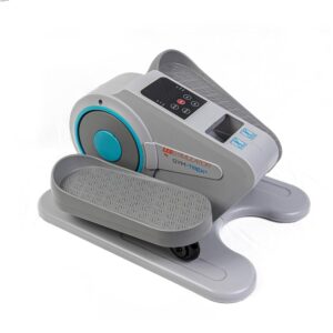 LegStimulator Seated Under Desk Elliptical Electric Machine w Remote Control Portable Trainer Pedal Exerciser LCD Monitor Compact Trainer for Home & Office Gym