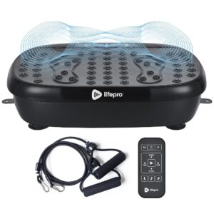 Lifepro Compact Vibration Plate Exercise Machine, Mini Full Body Vibration Platform Exercise Machine for Lymphatic Drainage with Acupressure Nodes, Burn Calories, Helps...