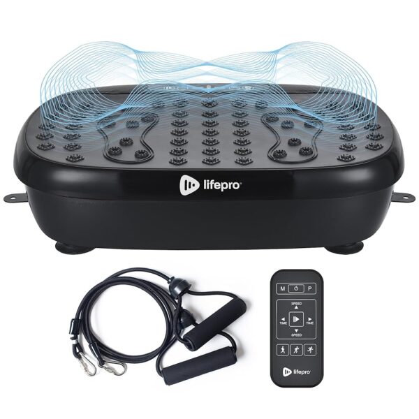 Lifepro Compact Vibration Plate Exercise Machine, Mini Full Body Vibration Platform Exercise Machine for Lymphatic Drainage with Acupressure Nodes, Burn Calories, Helps...