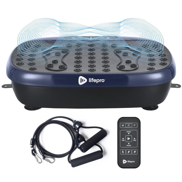 Lifepro Compact Vibration Plate Exercise Machine, Mini Full Body Vibration Platform Exercise Machine for Lymphatic Drainage with Acupressure Nodes, Burn Calories, Helps...