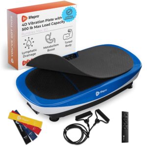 LifePro Rumblex Max 4D Vibration Plate Exercise Machine with Loop Resistance Bands - Full Body Workout Equipment for Home Fitness, Shaping, Training, Recovery, Weight Loss