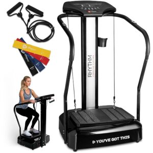 Lifepro Vibration Plate Exercise Machine with Handles, Vibrating Plate Exercise Machine, Vibration Platform Machines, Vibration Plate Lymphatic Drainage, Handles Help with Balance