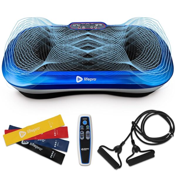 LifePro Waver Vibration Plate Exercise Machine - Whole Body Workout Vibration Fitness Platform w/ Loop Bands - Home Training Equipment for Weight Loss & Toning