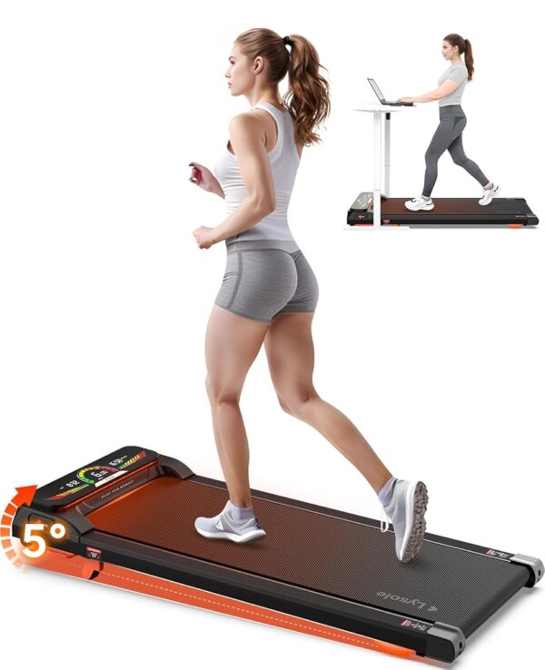 Lysole Walking Pad Treadmill with Incline,Treadmills for Home and Office,340 Lb Capacity,4 in 1 Portable Under Desk Treadmill with Remote Control,Large LED Display