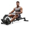 Magnetic Rowing Machine for Home | Adjustable 8-Speed Booster | Burn Fat & Sculpt Muscles | Supports Up to 265 LBS | Phone/Tablet-Ready Design