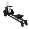 Magnetic Rowing Machine, Home Rower Machine with Smooth Quiet Resistance, Tablet Holder and Comfortable Seat Cushion, LCD Monitor (White and Black)